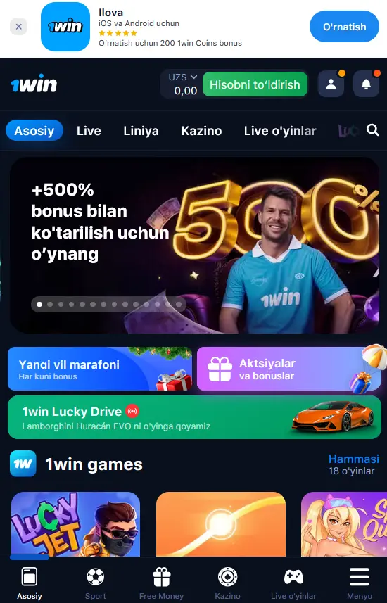 1Win иловаси Ўзбекистонда 1Win иловаси Ўзбекистонда